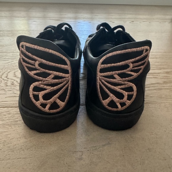 Sophia Webster Black Butterfly Sneakers woman’s Size 8 - Picture 1 of 9